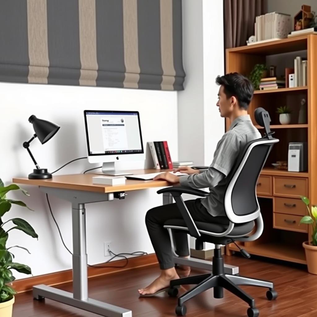 Pengaturan ruang kerja ergonomis yang mendukung aktivitas fisik Pengaturan ruang kerja ergonomis yang mendukung aktivitas fisik
